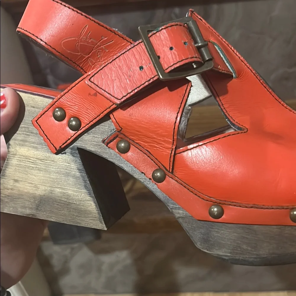 Orange Platform Women Shoes - Picture 2 of 4